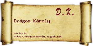 Drágos Károly névjegykártya